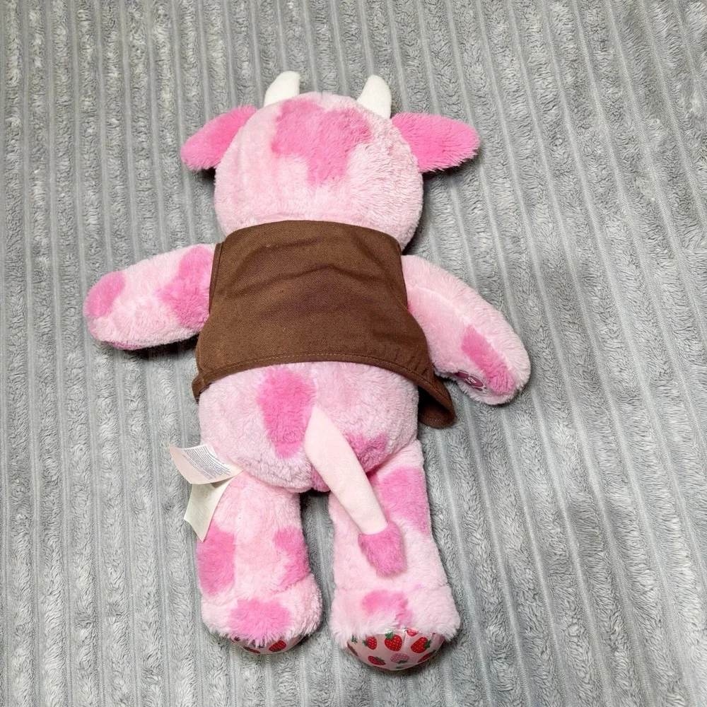 Build-A-Bear Pink Cow with Girl Scouts USA With Girl Scout Brown Vest‎